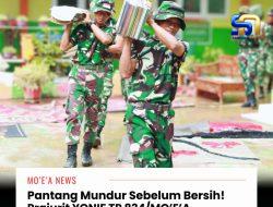 Wujud Kemanunggalan TNI-Rakyat: Prajurit Yonif TP 824/MO’E’A Sigap Bersihkan Lumpur di SD Negeri Tibawa