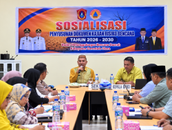 Asisten I Setda Gorontalo Utara, dr. Irwan Abudi Usman, M.Pd, Hadiri Sosialisasi Penyusunan Dokumen Kajian Risiko Bencana 2026–2030